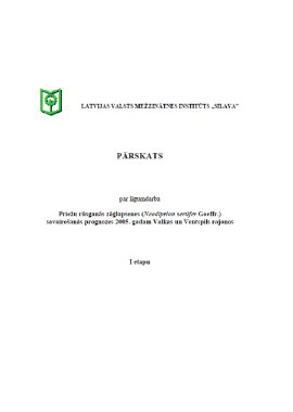 Priežu rūsganās zāģlapsenes (Neodiprion sertifer Goeffr.) savairošanās prognozes 2005. gadam Valkas un Ventspils rajonos